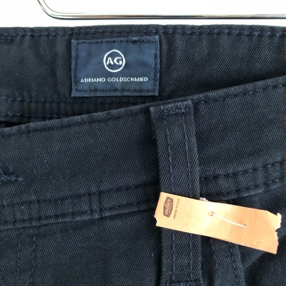 AG Adriano Goldschmied The MATCHBOX Slim Straight Black Denim Jeans Size 36 - Picture 6 of 13